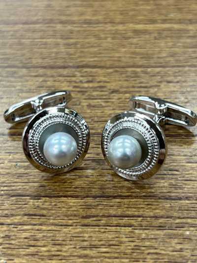 3002 Gemelos de perla negra, plata