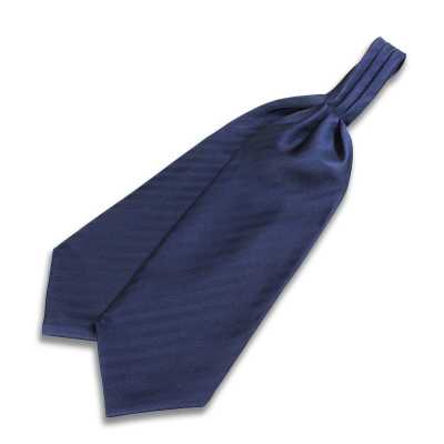 VAS-48 VANNERS Corbata ascot de seda espiga azul marino