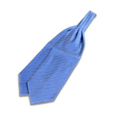 VAS-49 VANNERS Corbata ascot de seda azul en espiga