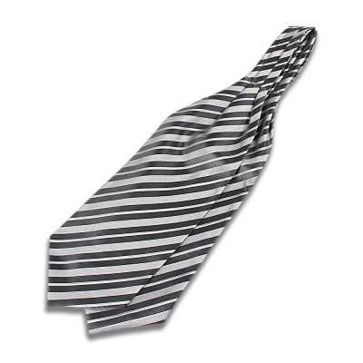 VANNERS Corbata Ascot De Seda Rayas Negro