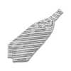 VAS-52 VANNERS Corbata ascot de seda a rayas plateadas