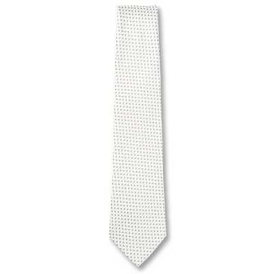 NE-902 Corbata formal fabricada en Japón, de lunares, blanco roto