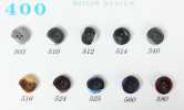400 Botones de poliéster de fabricación japonesa para trajes y chaquetas