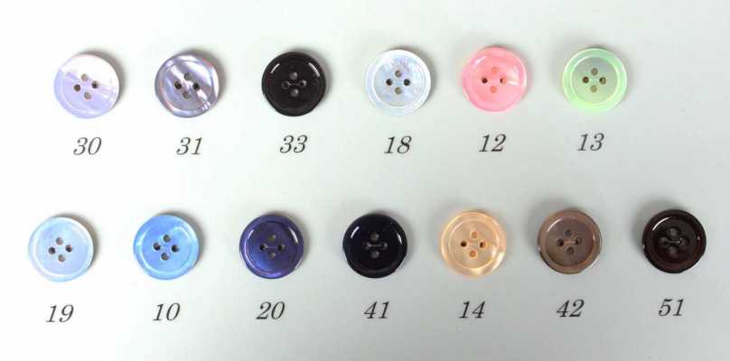 BP17S Botones de concha natural fabricados en Japón para trajes y chaquetas