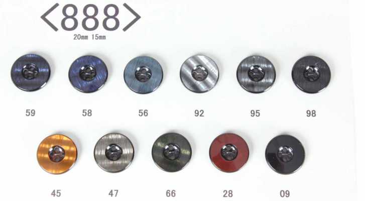 888 FLIGHT Botón de poliéster fabricado en Japón para trajes y chaquetas