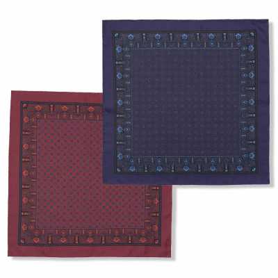 RKC-5765 EXCY FORMAL Pañuelo de bolsillo de seda con estampado paisley