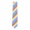 HVN-61 VANNERS Corbata De Seda Hecha A Mano Regimental Sky Blue/Camel