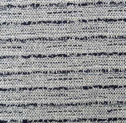 Z30040 LINTON Linton Tweed, tejido fabricado en Inglaterra, azul marino × blanco × hilo de lúrex azul