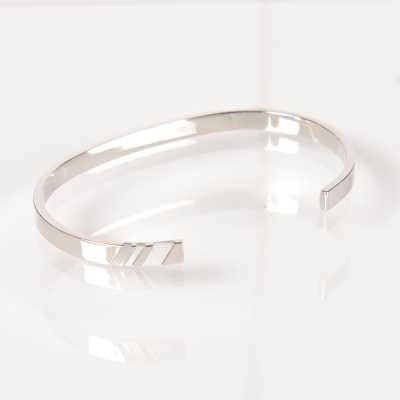 BR-3 Pulsera fabricada en Japón, regimental, blanca, nácar blanco