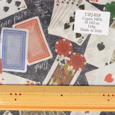 URJ-018 Hecho En Italia Cupra 100% Forro De Impresión Naipes De La Serie Casino[Recubrimiento] TCS Subfoto