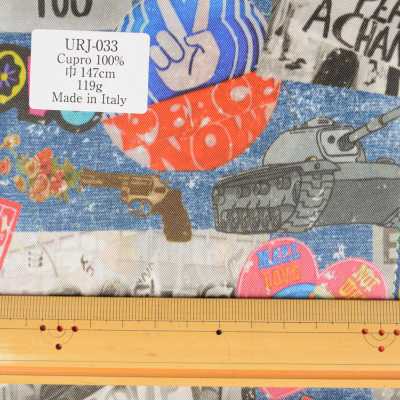 URJ-033 Hecho En Italia Cupra 100% Forro Estampado Patrón De Estampado Pop[Recubrimiento] TCS Subfoto
