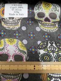 URJ-059 Fabricado En Italia Forro 100% Cupra Estampado Calavera[Recubrimiento] TCS Subfoto