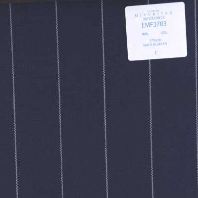 Masterpiece Collection Savile Row Yarn Count Series Wide Striped Azul Marino
