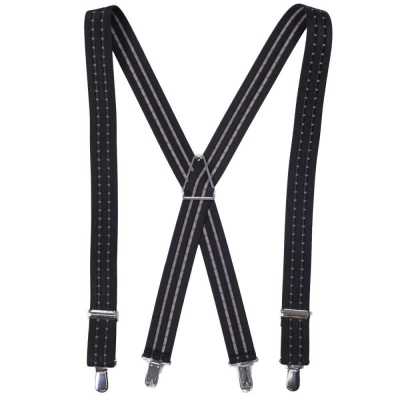 SR-2005 Tirantes estilo X de 4 clips, negros, hechos en Japón