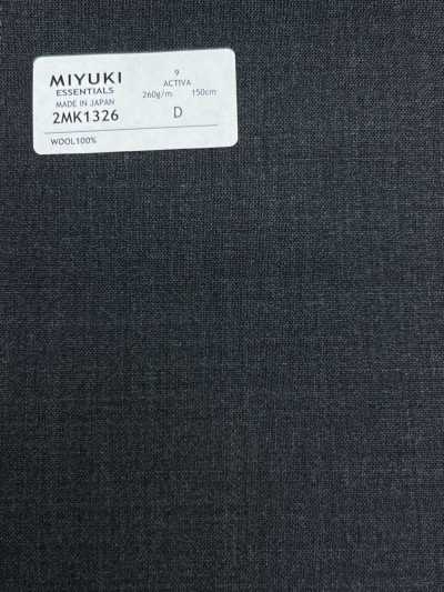 2MK1326 26SS Tejido Miyuki MIYUKI Essentials ESSENTIALS ACTIVA gris carbón liso