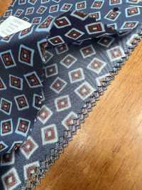 URJ-061 Forro 100% Cupro Italiano Estampado, Diseño De Cuadros, Azul[Recubrimiento] TCS Subfoto