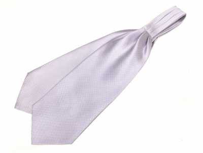 AS-803 Corbata ascot de seda hecha en Japón lavanda