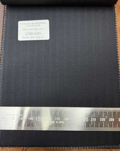 CNB1023 CANONICO Standard Super110's PERENNIAL azul marino oscuro raya sombra