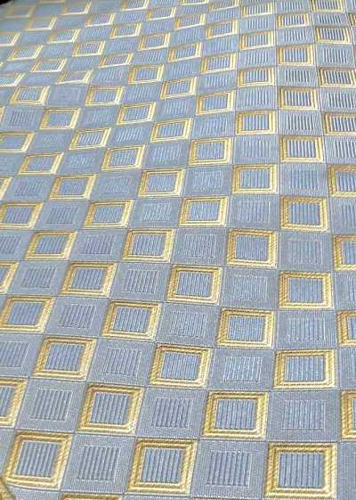 AI-5 Patrón de cuadros jacquard de seda gris [Outlet]