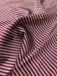 AI-14 Jacquard De Seda Rayas Horizontales Rojo Vino X Plata [outlet][Textil] Yamamoto(EXCY) Foto secundaria