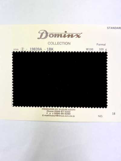 19839A Colección formal DOMINX Standard SP160'S de alta calidad, hilado fino, doeskin de alta densidad y ligero, negro profundo