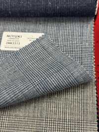 2MK3313 25SS MIYUKI Textile MOTOMACHI Cuadros Azul Claro Fábricas De Lana Miyuki Subfoto