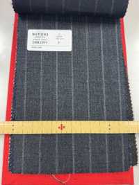 2MN3391 25SS MIYUKI Textile GINZA Raya Gris Cielo Carbón Fábricas De Lana Miyuki Subfoto