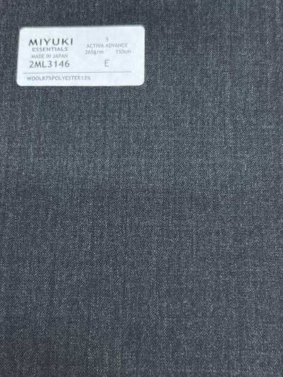 2ML3146 Tejido 26SS MIYUKI MIYUKI Essentials ACTIVA ADVANCE gris carbón liso