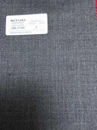 2ML3150 26AW MIYUKI Textil ESENCIALES sarga elástica gris medio liso