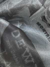 URJ-084 Forro 100% Cupro Italiano Estampado Periódico Y Rosas Monocromáticas[Recubrimiento] TCS Subfoto