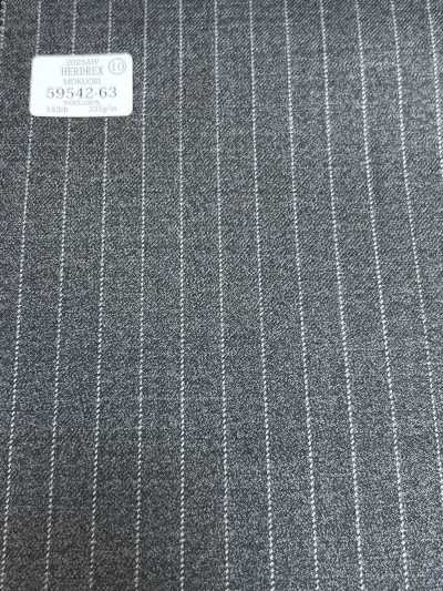 59542-63 26AW HERDREX [MOKUORI] Lana desodorante con raya lápiz gris medio Mokuori