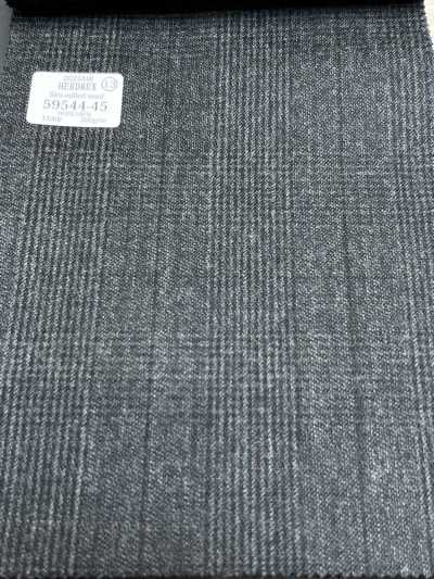 59544-45 26AW HERDREX Lana Siro-milled Gris carbón Cuadros Glen