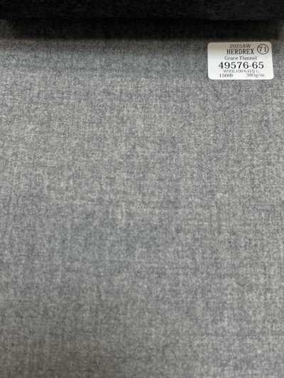 49576-65 26AW HERDREX [Grace Flannel] Grace Flannel gris claro liso