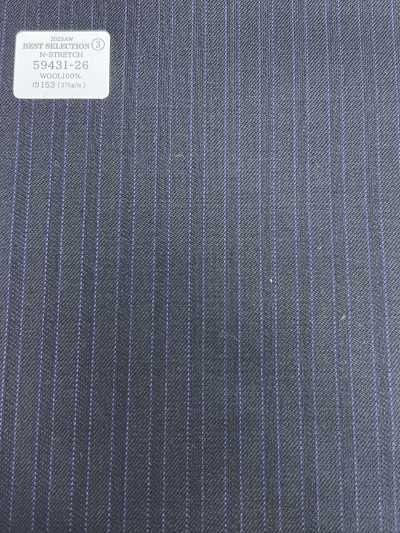59431-26 26AW MEJOR SELECCIÓN [N-STRETCH] N-Stretch Azul marino y púrpura sombra a rayas