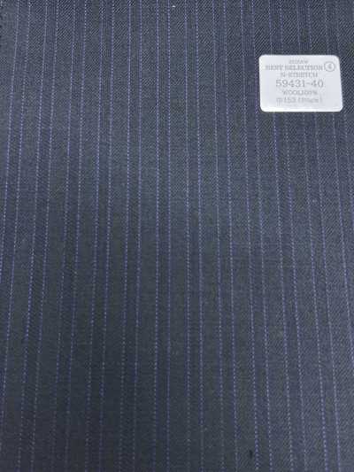 59431-40 26AW MEJOR SELECCIÓN [N-STRETCH] N-Stretch rayas sombra azul marino oscuro x púrpura