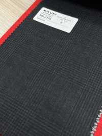 5ML0376 MIYUKI EVER WOOL Glen Check Gris Cielo Carbón[Textil] Fábricas De Lana Miyuki Subfoto