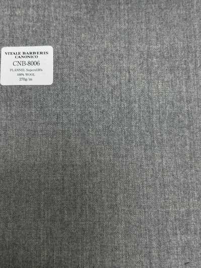 CNB8006 CANONICO Franela estándar Super120's gris claro liso
