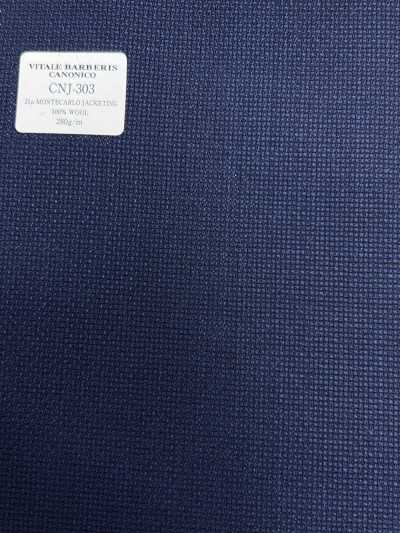 CNJ303 CANONICO Estándar 21μ MONTECARLO Tejido para chaqueta Hopsack Azul marino liso
