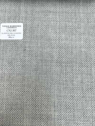 CNJ307 CANONICO Standard 21μ MONTECARLO tejido para chaquetas Hopsack liso gris claro