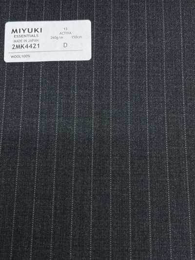 2MK4421 Tejido 26SS Miyuki MIYUKI ESSENTIALS ACTIVA raya gris carbón