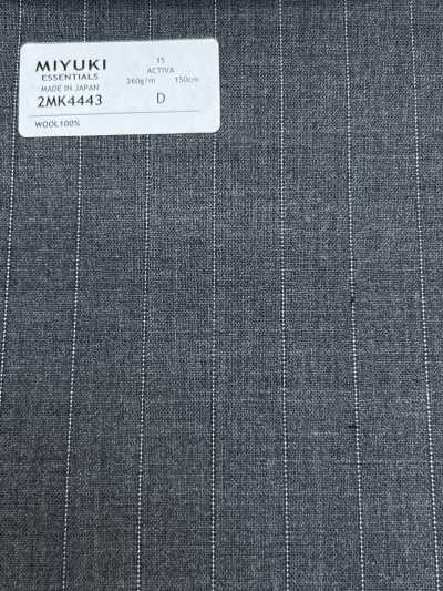 2MK4443 26SS MIYUKI Tela ESSENTIALS ACTIVA con rayas gris medio