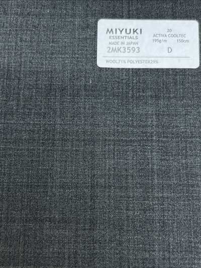 2MK3593 Tejido 26SS Miyuki MIYUKI ESSENTIALS ACTIVA ACTIVA COOLTEC gris medio liso