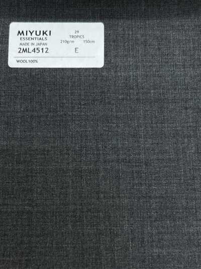 2ML4512 26SS MIYUKI Essentials TROPICS gris medio liso