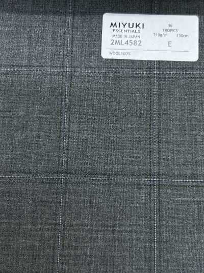 2ML4582 Tejido Miyuki 26SS MIYUKI Essentials TROPICS de cuadros gris medio