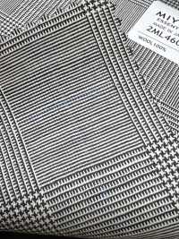 2ML4604 26SS Miyuki Textile MIYUKI Essentials TROPICS Cuadros Gris Claro Fábricas De Lana Miyuki Subfoto