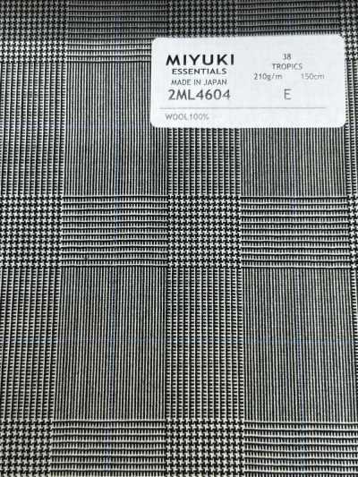 2ML4604 26SS MIYUKI Fabrics Essentials TROPICS Cuadro gris claro