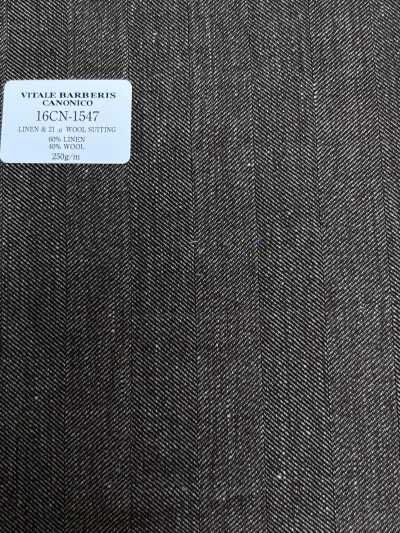 16CN1547 26SS VBC Vitale Barberis Canonico TELA DE TRAJE DE LINO Y LANA 21 μ