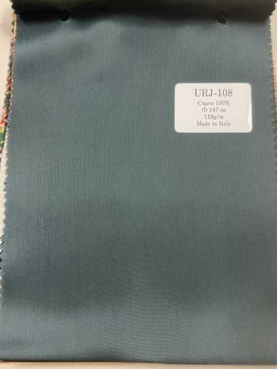 URJ-108 Forro estampado de Cupro 100% hecho en Italia, azul verdoso liso