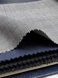 M02053-9 Línea Exclusiva KUNISHIMA1850 [Lana Extrafina 140's] Cuadros Glen Blancos Y Negros[Textil] Compañía Kunishima Co., Ltd. Subfoto