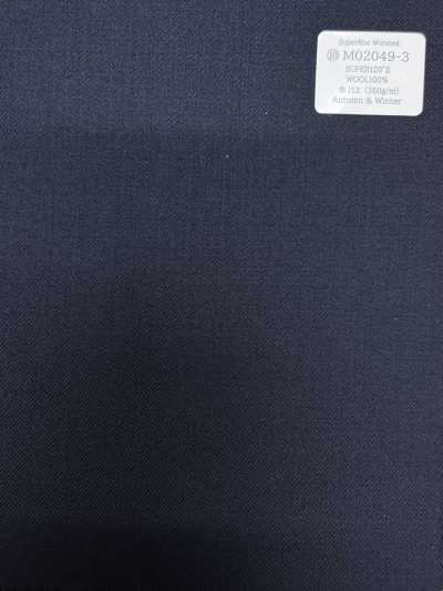 M02049-3 Línea exclusiva KUNISHIMA1850 [Lana peinada superfina] liso azul marino